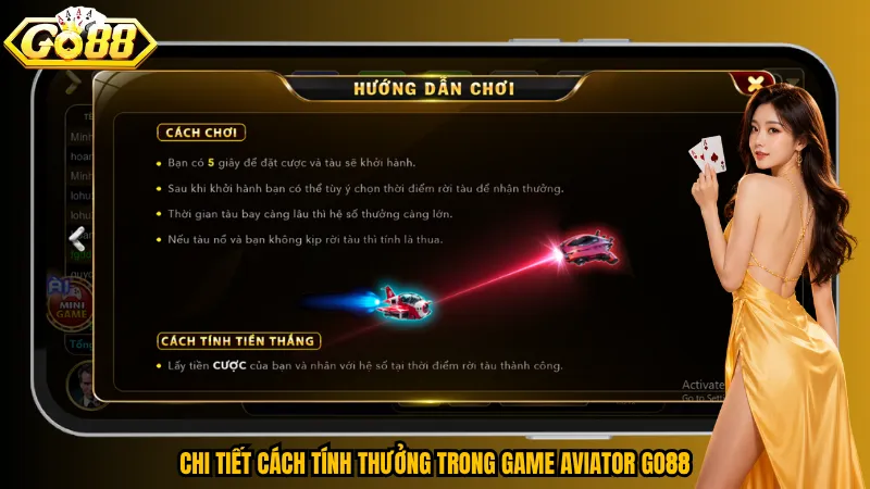Chi tiết cách tính thưởng trong game Aviator Go88