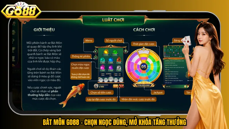 Bát Môn Go88 - Chọn ngọc đúng, mở khóa tầng thưởng