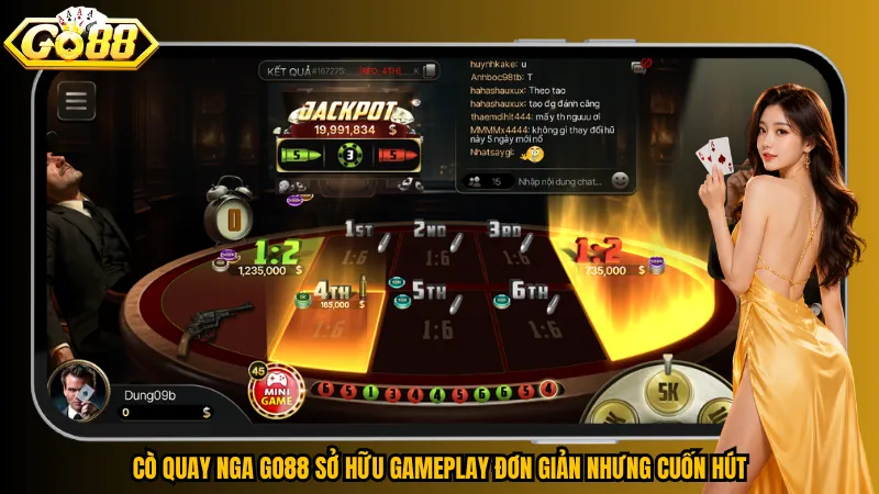 Cò quay Nga Go88 sở hữu gameplay đơn giản nhưng cuốn hút