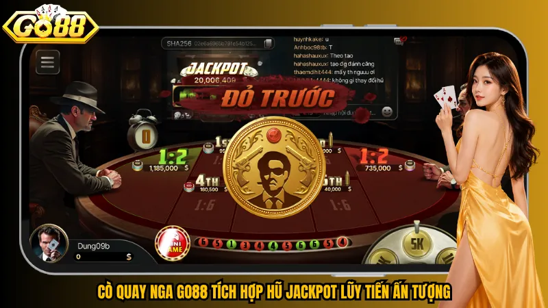 Cò quay Nga Go88 tích hợp hũ jackpot lũy tiến ấn tượng