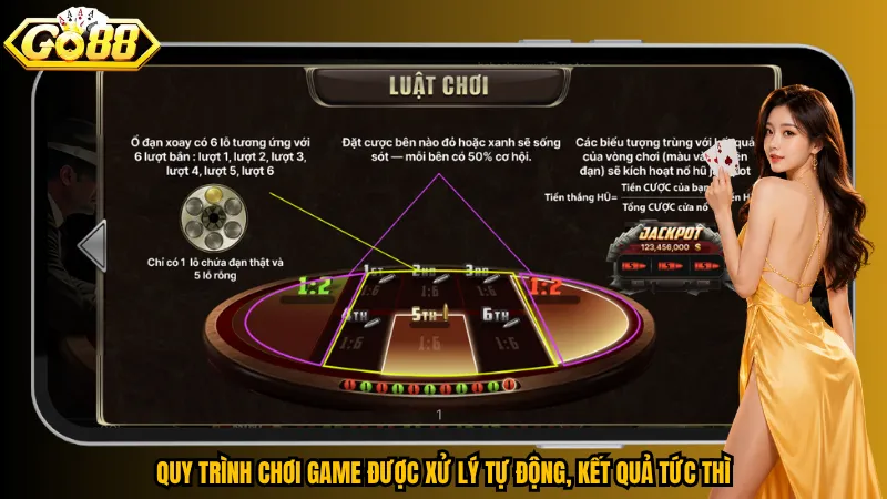 Quy trình chơi game được xử lý tự động, kết quả tức thì