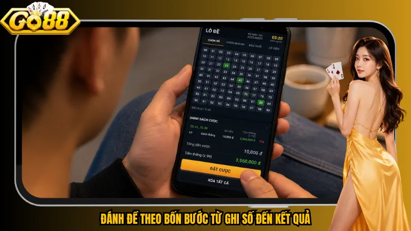Đánh đề theo bốn bước từ ghi số đến kết quả