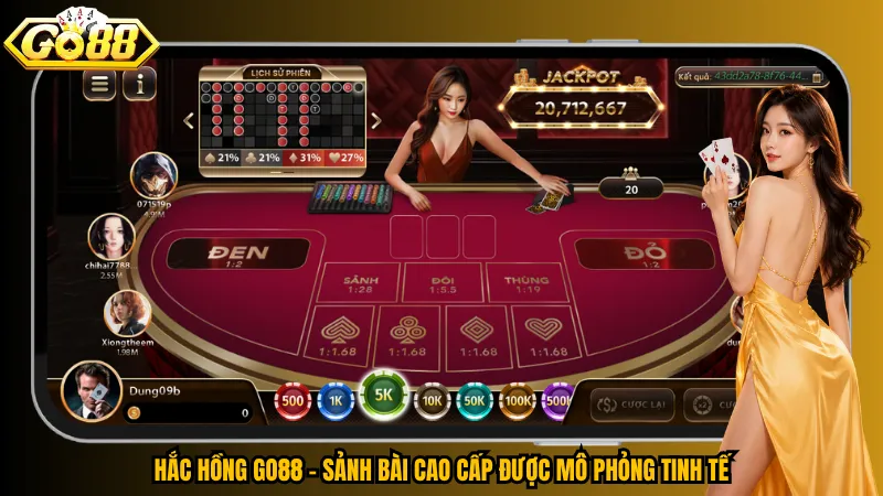 Hắc Hồng Go88 – Sảnh bài cao cấp được mô phỏng tinh tế
