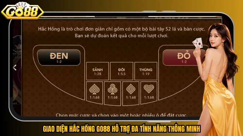 Giao diện Hắc Hồng Go88 hỗ trợ đa tính năng thông minh