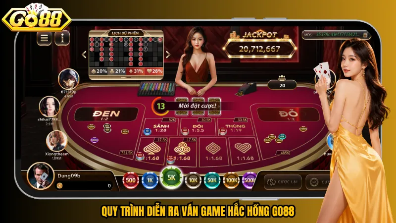 Quy trình diễn ra ván game Hắc Hồng Go88