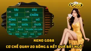 Keno Go88 – Cơ Chế Quay 20 Bóng & Kết Quả Bất Ngờ
