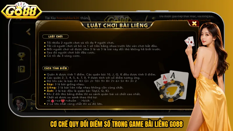 Cơ chế quy đổi điểm số trong game bài Liêng Go88