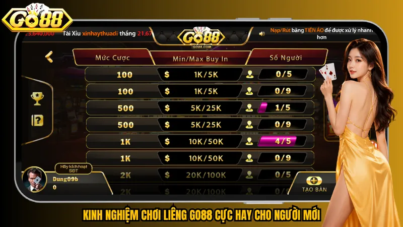 Kinh nghiệm chơi Liêng Go88 cực hay cho người mới