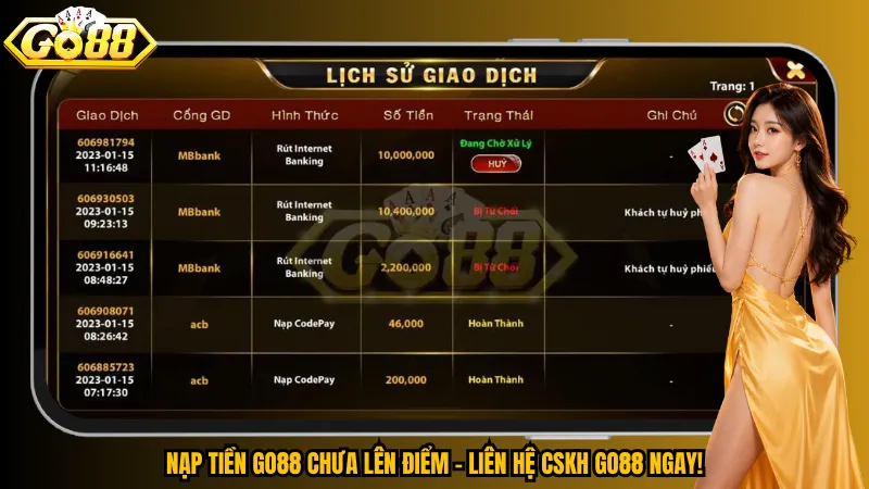 Nạp tiền Go88 chưa lên điểm – Liên hệ CSKH Go88 ngay!
