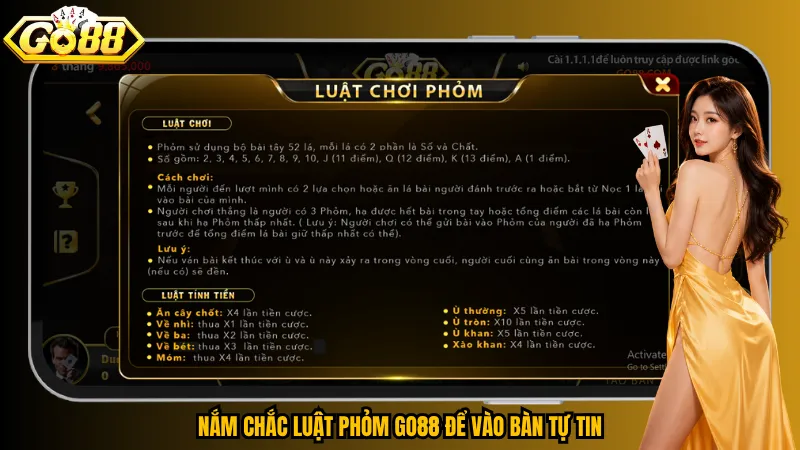 Nắm chắc luật Phỏm Go88 để vào bàn tự tin