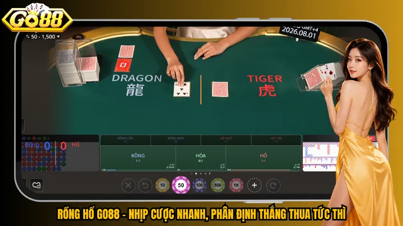 Rồng Hổ Go88 – Nhịp cược nhanh, phân định thắng thua tức thì