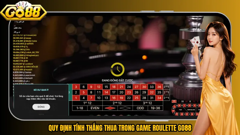 Quy định tính thắng thua trong game Roulette Go88