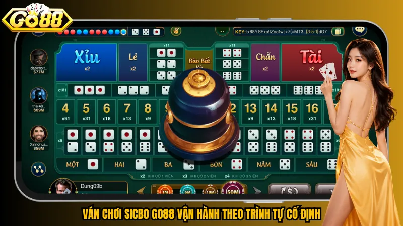 Ván chơi Sicbo Go88 vận hành theo trình tự cố định