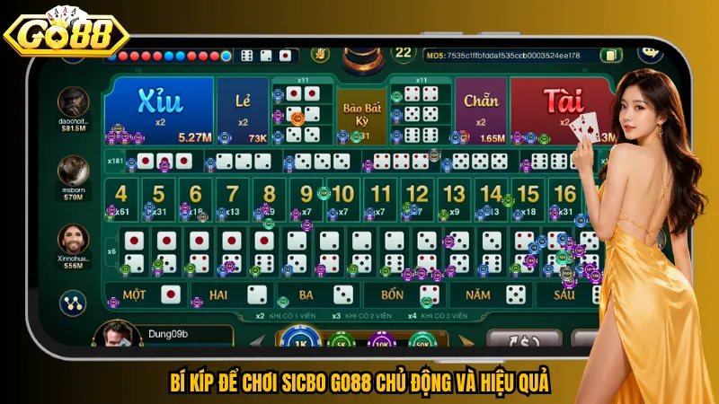 Bí kíp để chơi Sicbo Go88 chủ động và hiệu quả