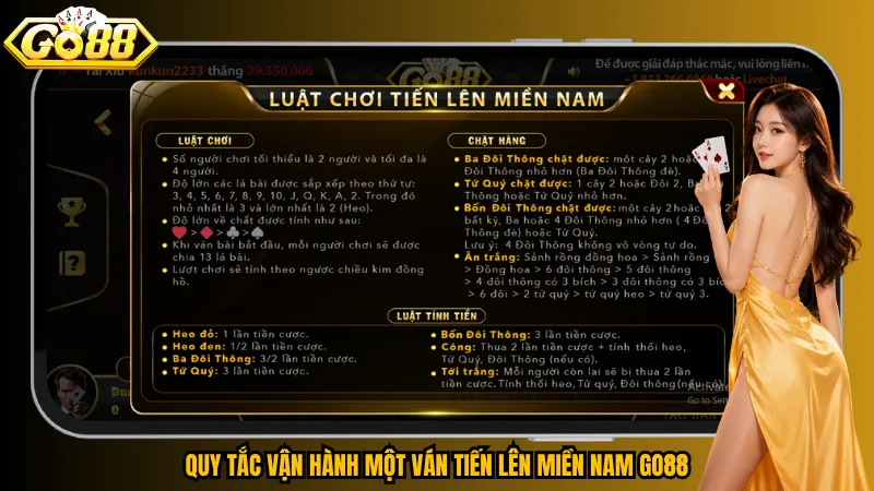 Quy tắc vận hành một ván Tiến Lên Miền Nam Go88