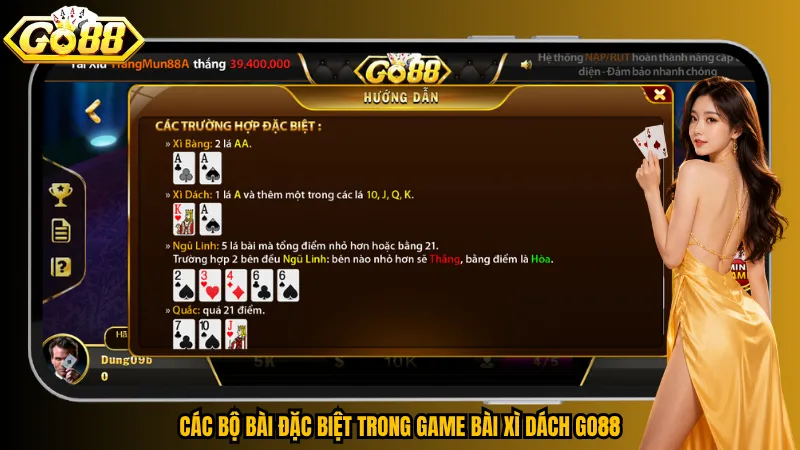 Các bộ bài đặc biệt trong game bài Xì Dách Go88